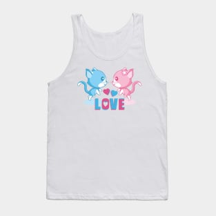 Kittens and love are always together. Tank Top